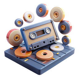 vecteezy retro cassette tape and compact discs a nostalgia trip 56594542 edited