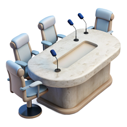 vecteezy stunning artistic white conference table with microphones 57724290 edited
